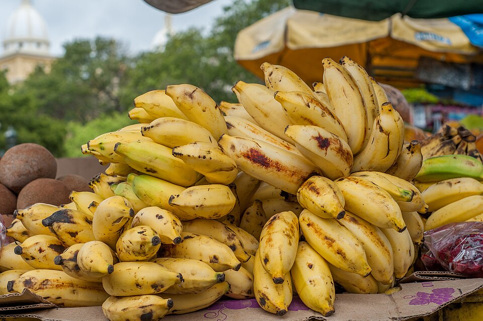Bananas at a wholesale market